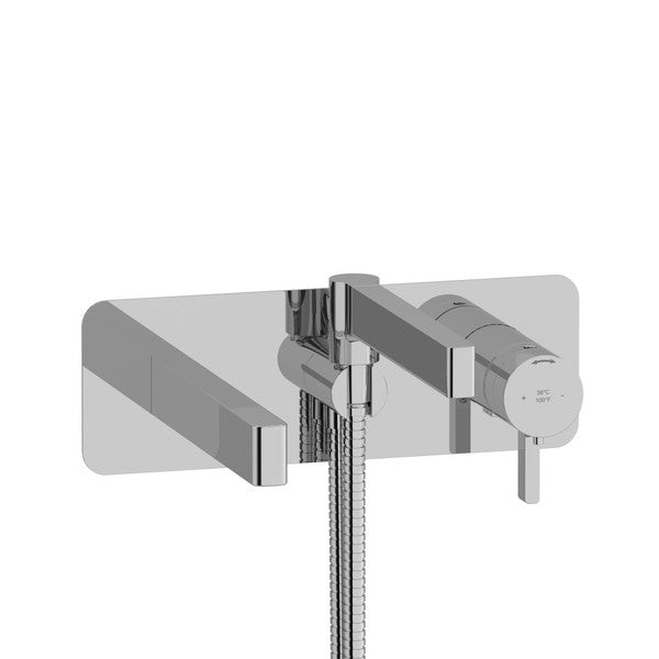 Riobel Paradox TPX21 Wall Mount Type T/P - Thermo/Pressure Balance Coaxial Tub Filler Trim With Handshower (Without Rough-in)