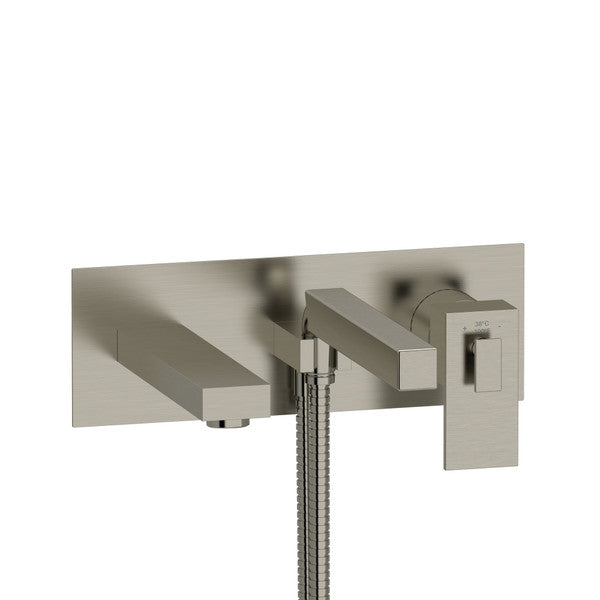 Riobel Kubik TUS21 Wall Mount Type T/P - Thermo/Pressure Balance Coaxial Tub Filler Trim With Handshower (Without Rough-in)