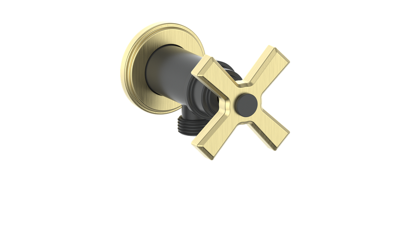 Vogt EC.Z4.02 Zehn Brass Elbow Connector with Shut-Off