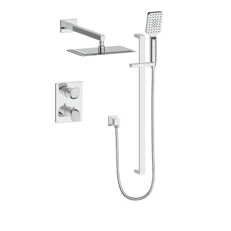 Vogt SET.AU.220.218 Antau 2-Way TH Set - Rainhead and Handheld - 8" Ceiling Arm