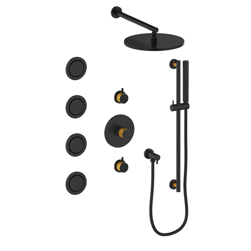 Vogt SET.DA.142.930 Drava 3 / 4" TH Shower Set with In-Wall Body Jets