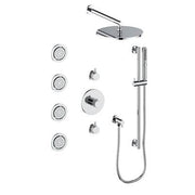 Vogt SET.DA.142.934 Drava 3 / 4" TH Shower Set with In-Wall Body Jets - 4" Ceiling Arm