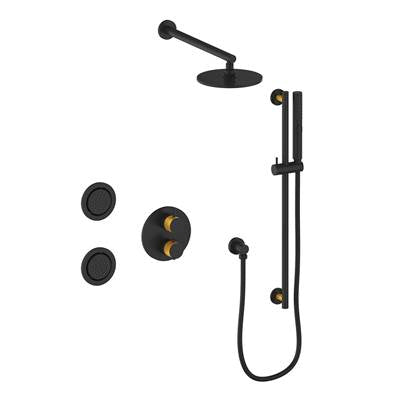 Vogt SET.DA.320.718 Drava 3-Way TH Shower Set with Body Jets - 8" Ceiling Arm