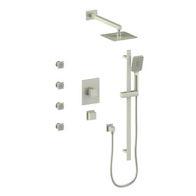 Vogt SET.KG.141.814 Kapfenberg 3 / 4" TH Shower System with Exposed Body Jets - 4" Ceiling Arm