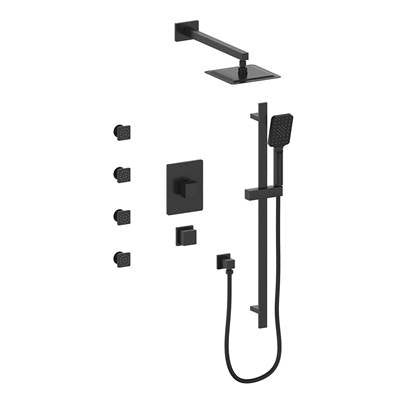 Vogt SET.KG.141.814 Kapfenberg 3 / 4" TH Shower System with Exposed Body Jets - 4" Ceiling Arm