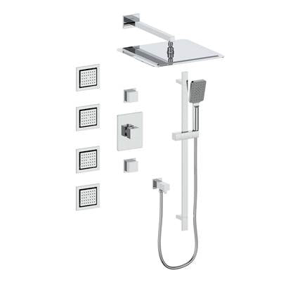 Vogt SET.KG.142.934 Kapfenberg 3 / 4" TH Shower System with In-Wall Body Jets - 4" Ceiling Arm