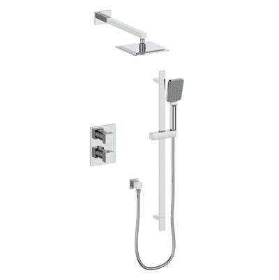 Vogt SET.KG.220.218 Kapfenberg 2-Way TH Set - Rainhead and Handheld - 8" Ceiling Arm