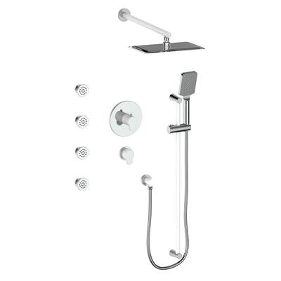Vogt SET.LN.141.818 Lusten 3 / 4" TH Shower Set with Exposed Body Jets - 8" Ceiling Arm