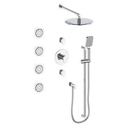 Vogt SET.LN.142.934 Lusten 3 / 4" TH Shower Set with In-Wall Body Jets - 4" Ceiling Arm