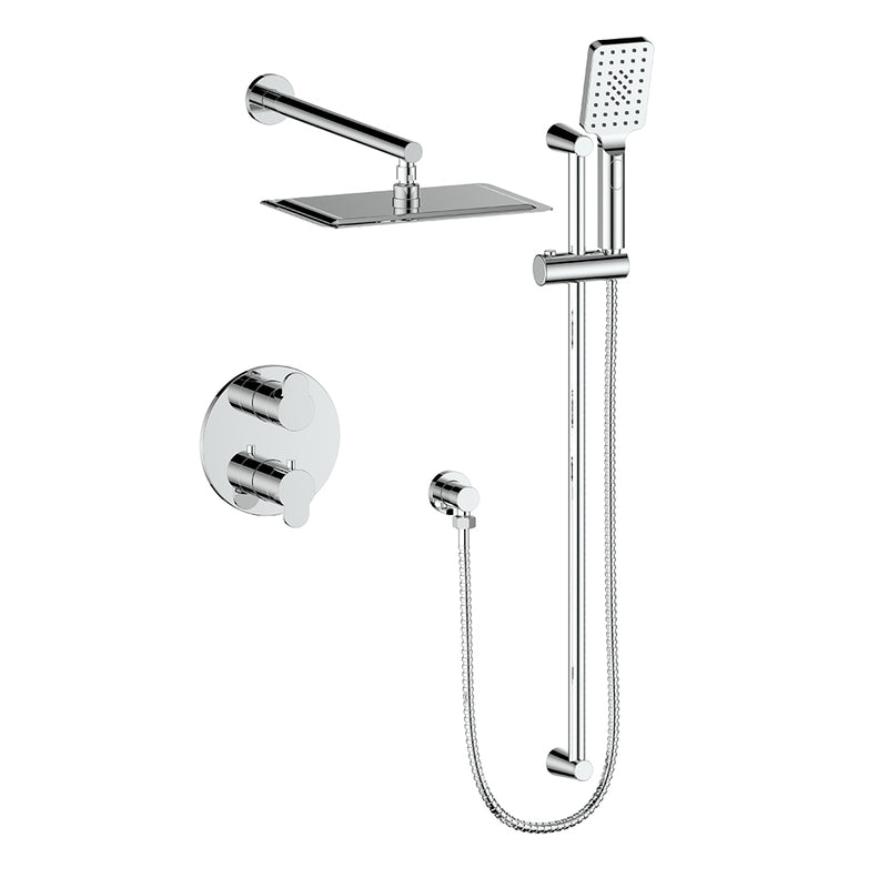 Vogt SET.LN.220.214 Lusten 2-Way TH Set - Rainhead and Handheld - 4" Ceiling Arm