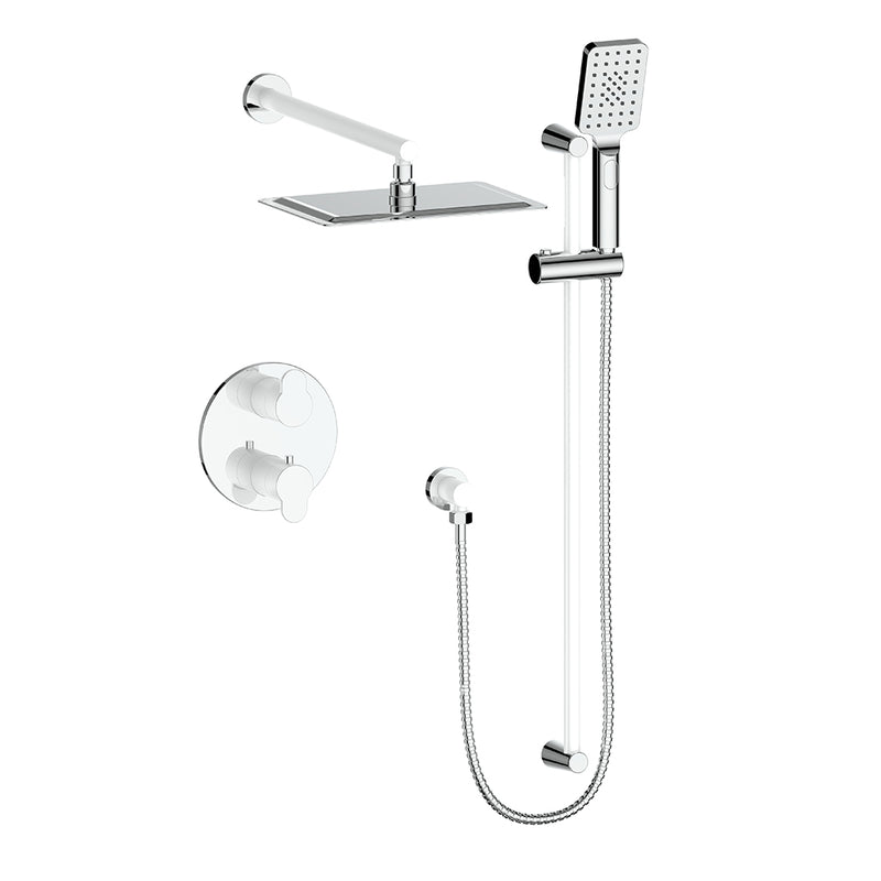 Vogt SET.LN.220.214 Lusten 2-Way TH Set - Rainhead and Handheld - 4" Ceiling Arm