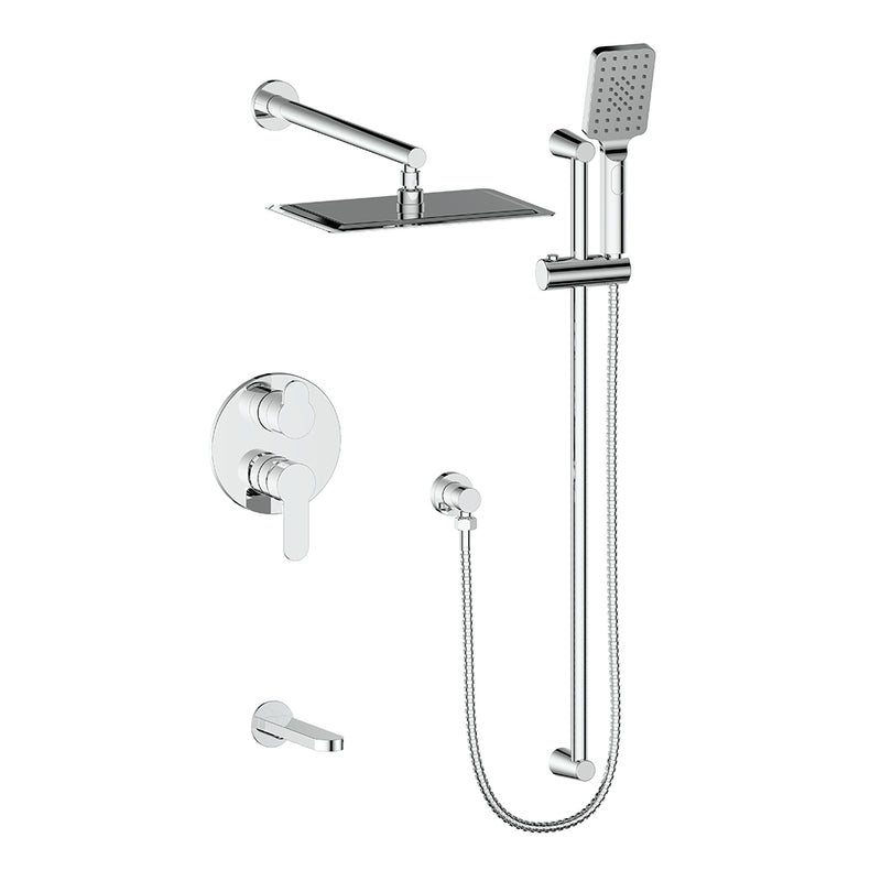 Vogt SET.LN.310.314 Lusten 3-Way PB Shower Set - 4" Ceiling Arm