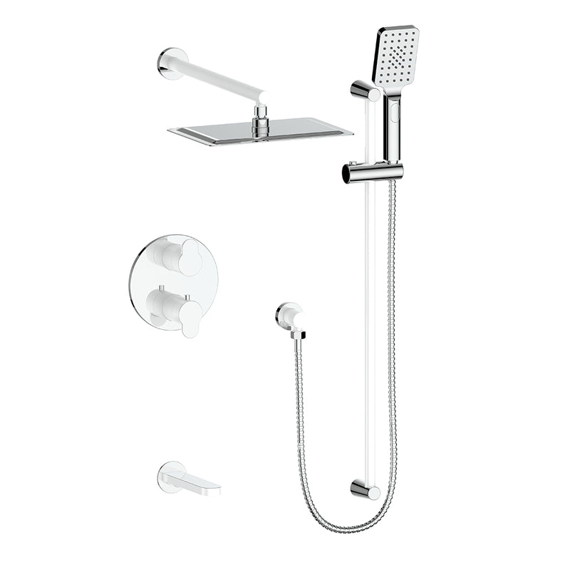 Vogt SET.LN.320.318 Lusten 3-Way TH Shower Set - 8" Ceiling Arm