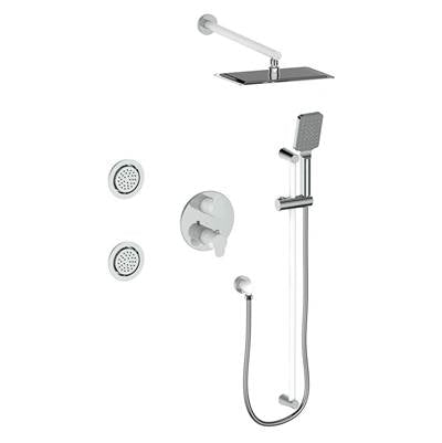 Vogt SET.LN.320.714 Lusten 3-Way TH Shower Set with Body Jets - 4" Ceiling Arm