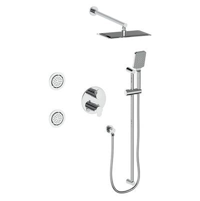 Vogt SET.LN.320.718 Lusten 3-Way TH Shower Set with Body Jets - 8" Ceiling Arm