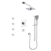 Vogt SET.NU.141.818 Niveau 3 / 4" TH Shower Set with Exposed Body Jets - 8" Ceiling Arm
