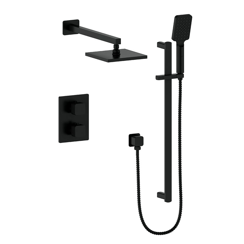 Vogt SET.NU.220.218 Niveau 2-Way TH Set - Rainhead and Handheld - 8" Ceiling Arm