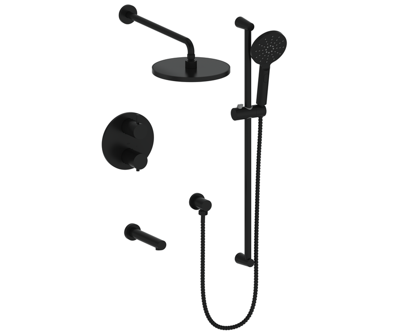 Vogt SET.OR.320.328 Worgl 3-Way TH Shower Set with 10" Rainhead - 8" Ceiling Arm