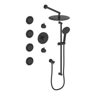 Vogt SET.WL.142.934 Worgl 3 / 4" TH Shower System with In-Wall Body Jets - 4" Ceiling Arm