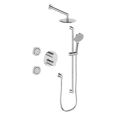Vogt SET.WL.320.714 Worgl 3-Way TH Shower Set with Body Jets - 4" Ceiling Arm