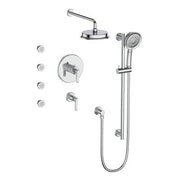 Vogt SET.Z1.141.814 Zehn 3 / 4" TH Set with Exposed Jets - 4" Ceiling Arm