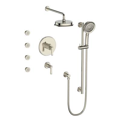 Vogt SET.Z1.141.818 Zehn 3 / 4" TH Set with Exposed Jets - 8" Ceiling Arm