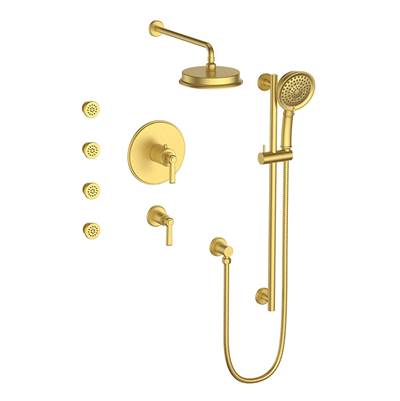 Vogt SET.Z1.141.818 Zehn 3 / 4" TH Set with Exposed Jets - 8" Ceiling Arm