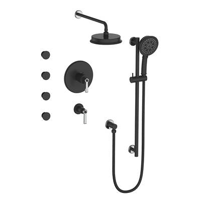 Vogt SET.Z1.141.818 Zehn 3 / 4" TH Set with Exposed Jets - 8" Ceiling Arm