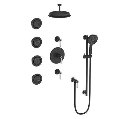 Vogt SET.Z1.142.934 Zehn 3 / 4" TH Set with In-Wall Jets - 4" Ceiling Arm