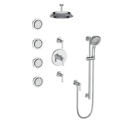 Vogt SET.Z1.142.938 Zehn 3 / 4" TH Set with In-Wall Jets - 8" Ceiling Arm