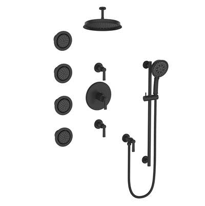 Vogt SET.Z1.142.938 Zehn 3 / 4" TH Set with In-Wall Jets - 8" Ceiling Arm