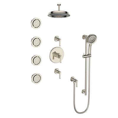 Vogt SET.Z1.142.938 Zehn 3 / 4" TH Set with In-Wall Jets - 8" Ceiling Arm