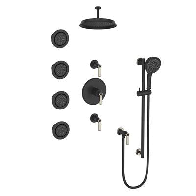 Vogt SET.Z1.142.938 Zehn 3 / 4" TH Set with In-Wall Jets - 8" Ceiling Arm