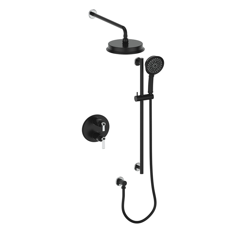Vogt SET.Z1.220.218 Zehn 2-Way TH Set - Rainhead and Handheld - 8" Ceiling Arm