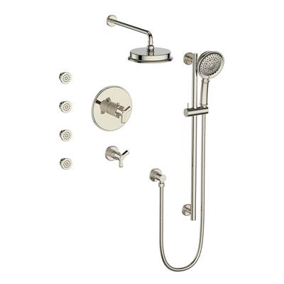 Vogt SET.Z3.141.818 Zehn 3 / 4" TH Set with Exposed Jets - 8" Ceiling Arm