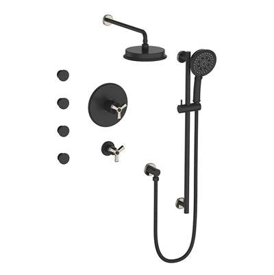 Vogt SET.Z3.141.818 Zehn 3 / 4" TH Set with Exposed Jets - 8" Ceiling Arm