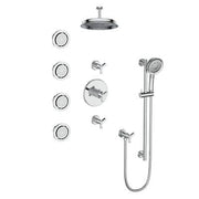 Vogt SET.Z3.142.934 Zehn 3 / 4" TH Set with In-Wall Jets - 4" Ceiling Arm