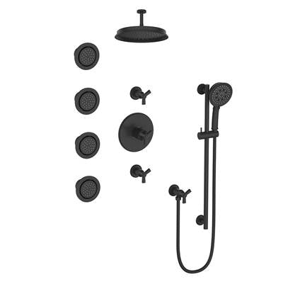 Vogt SET.Z3.142.934 Zehn 3 / 4" TH Set with In-Wall Jets - 4" Ceiling Arm