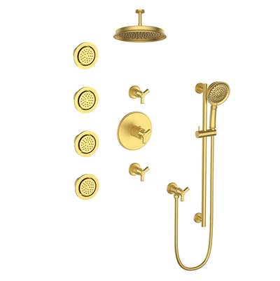 Vogt SET.Z3.142.934 Zehn 3 / 4" TH Set with In-Wall Jets - 4" Ceiling Arm