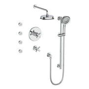 Vogt SET.Z4.141.814 Zehn 3 / 4" TH Set with Exposed Jets - 4" Ceiling Arm