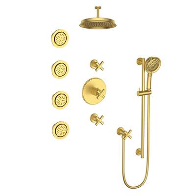 Vogt SET.Z4.142.938 Zehn 3 / 4" TH Set with In-Wall Jets - 8" Ceiling Arm