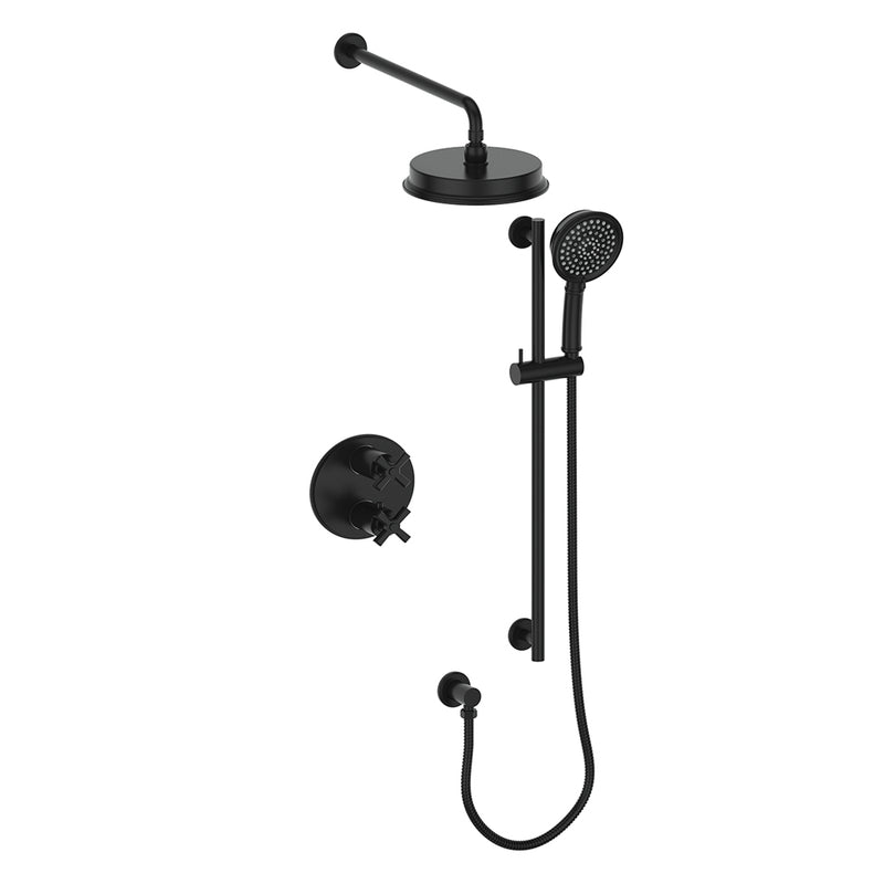 Vogt SET.Z4.220.214 Zehn 2-Way TH Set - Rainhead and Handheld - 4" Ceiling Arm