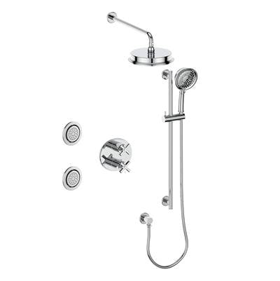 Vogt SET.Z4.320.718 Zehn 3-Way TH Set with Jets - 8" Ceiling Arm