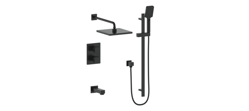 Vogt TM.AP.320.328 Kapfenberg Trim For 3-Way TH Shower Set with 10" Rainhead - 8" Ceiling Arm