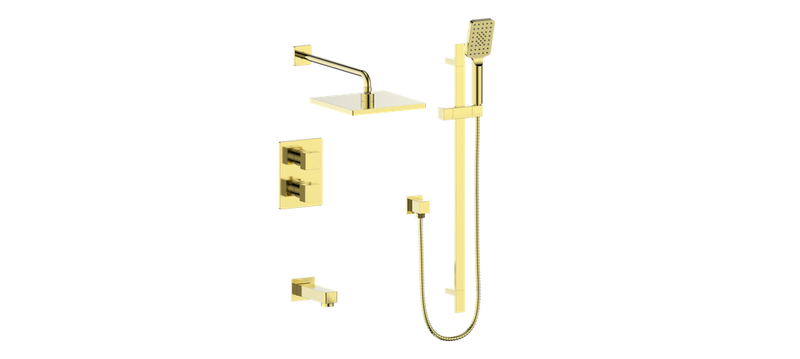 Vogt TM.AP.320.328 Kapfenberg Trim For 3-Way TH Shower Set with 10" Rainhead - 8" Ceiling Arm
