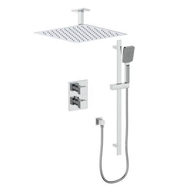 Vogt TM.KG.220.248 Kapfenberg Trim For 2-Way TH Set - 16" Rainhead and Handheld - 8" Ceiling Arm
