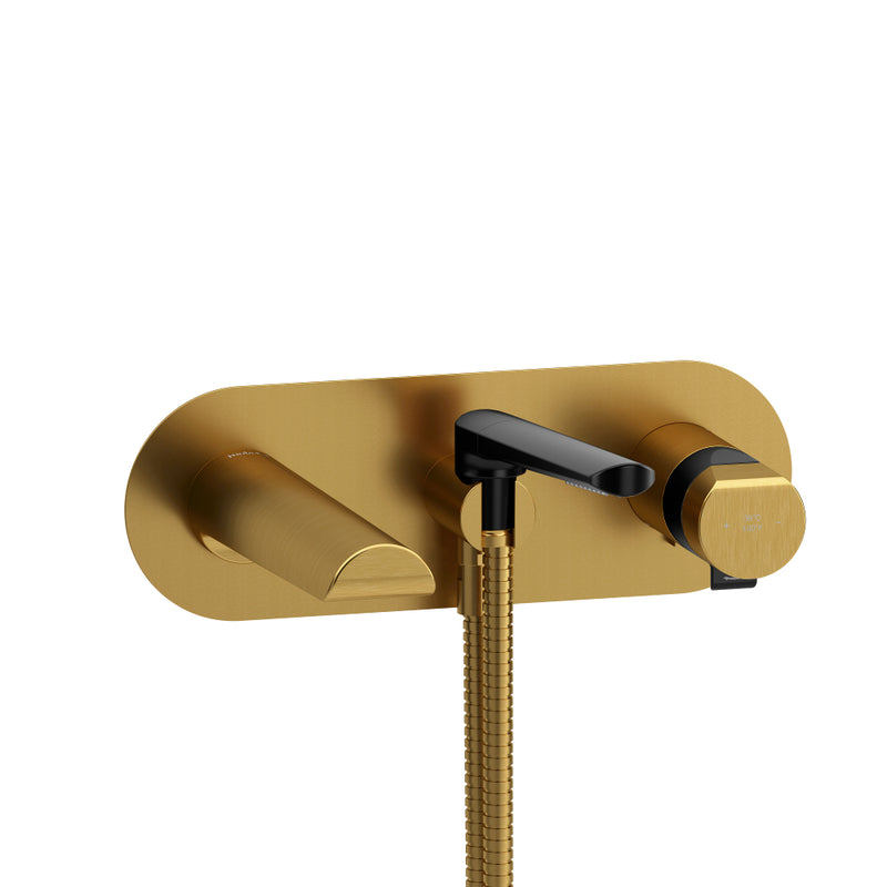 Riobel Parabola TPB21 Wall Mount Type T/P - Thermo/Pressure Balance Coaxial Tub Filler Trim With Handshower (Without Rough-in)
