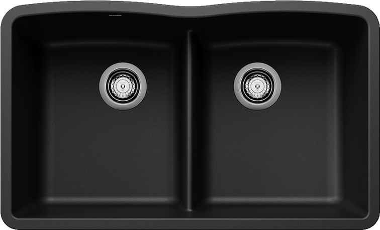 BLANCO DIAMOND U 2 LOW DIVIDE COAL BLACK