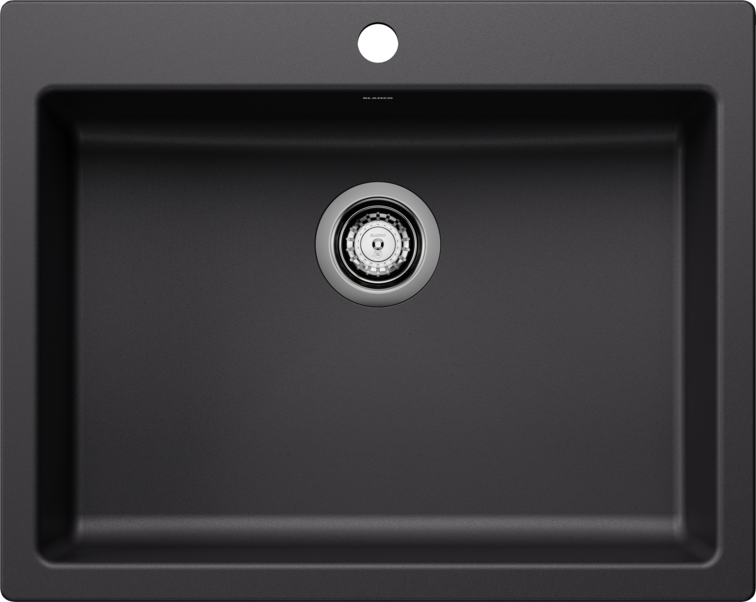 BLANCO PRECIS 25 ADA SINGLE DUAL MOUNT COAL BLACK