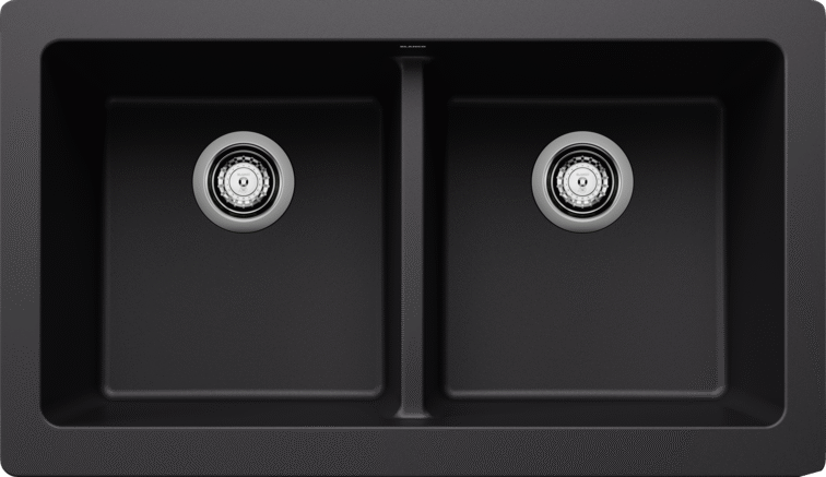 BLANCO VINTERA 33 EQUAL DOUBLE APRON COAL BLACK